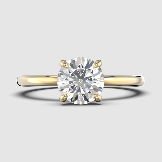Jane - Round Solitaire - Plain Band - LR101
