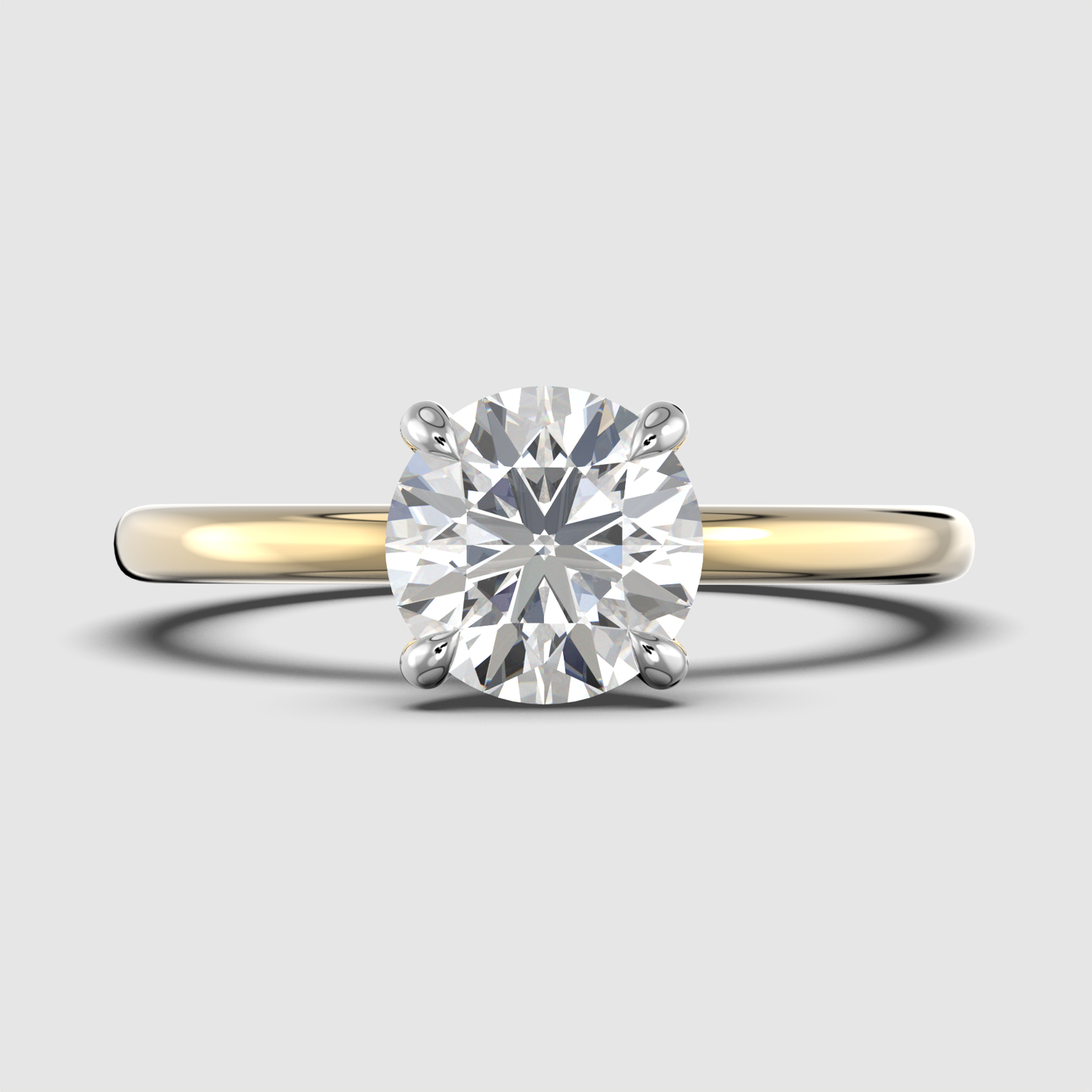 Jane - Round Solitaire - Plain Band - LR101
