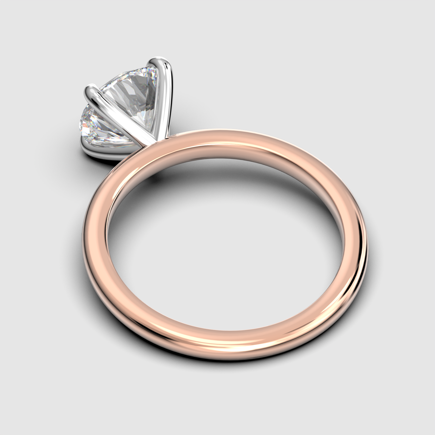 Jane - Round Solitaire - Plain Band - LR101