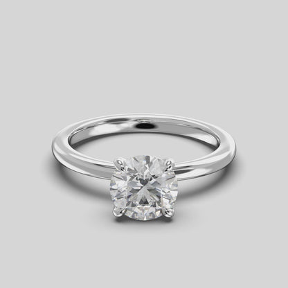 Jane - Round Solitaire - Plain Band - LR101