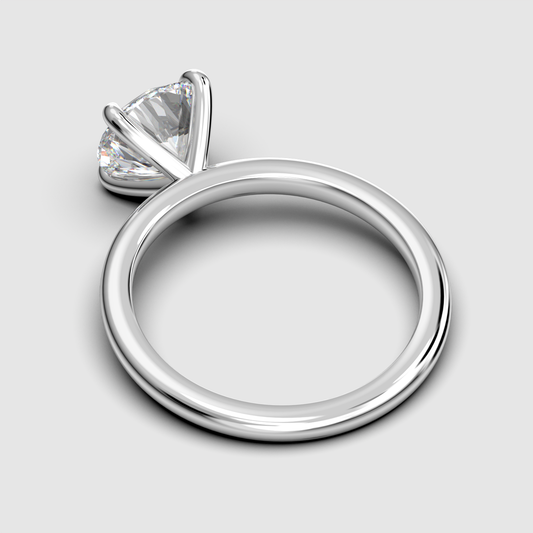 Jane - Round Solitaire - Plain Band - LR101