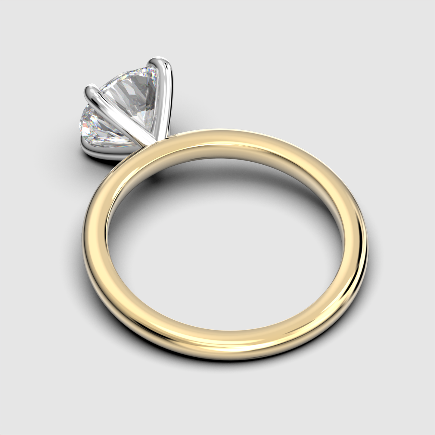 Jane - Round Solitaire - Diamond Band - LR102